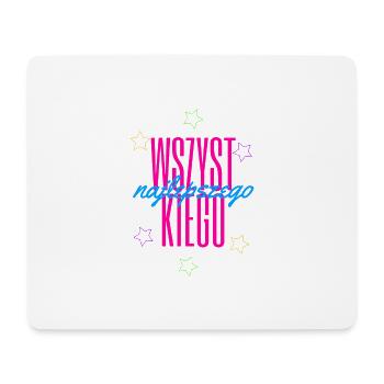Happy Birthday - Polish language - Mouse Pad (horizontal) - white - Front