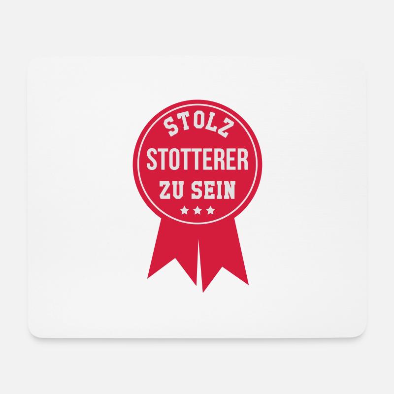 Stotterer Stotterin Stottern Stammeln Schwätzer - Mousepad (Querformat) - Weiß