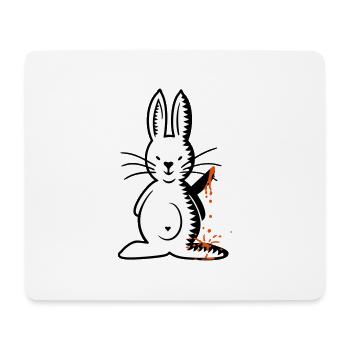 Killer Bunny / Ripper Bunny (3c) - Tapis de souris (format paysage) - blanc - Devant