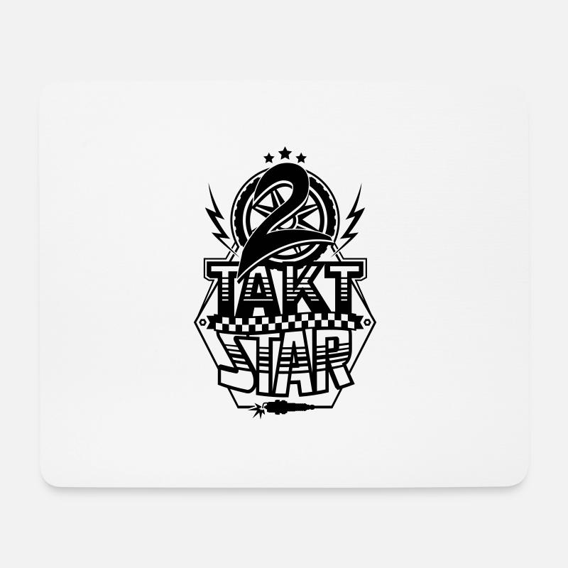 2-Takt-Star / Zweitakt-Star - Mousepad (Querformat) - Weiß
