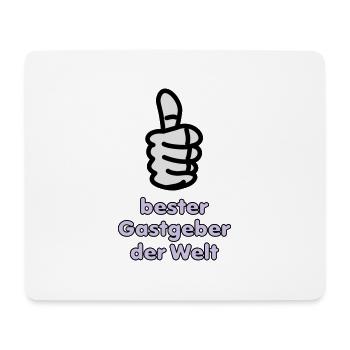 Vektorgrafik bester Gastgeber der Welt - Mousepad (Querformat) - Weiß - Vorne