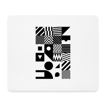 Minimal Muster Abstrakt - Mousepad (Querformat) - Weiß - Vorne
