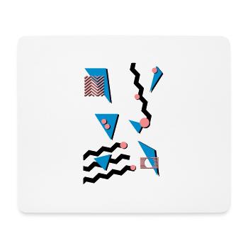 Retro Muster - Mousepad (Querformat) - Weiß - Vorne