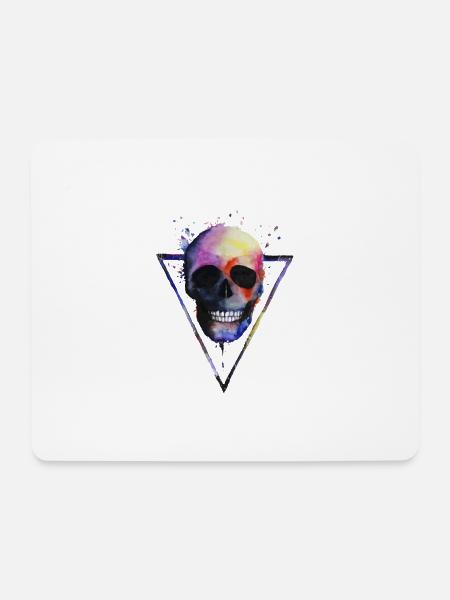 Grunge Schädel - Mousepad (Querformat) - Weiß