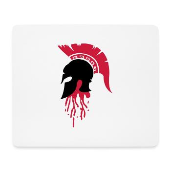 sparta_helm_blood - Mouse Pad (horizontal) - white - Front