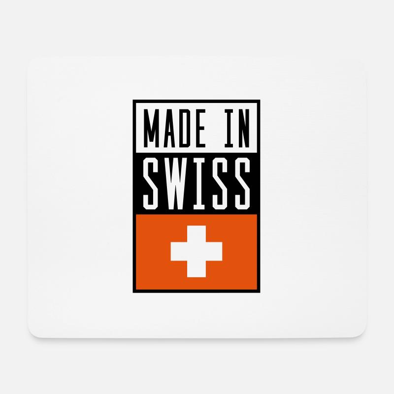 swiss made in - Mousepad (Querformat) - Weiß