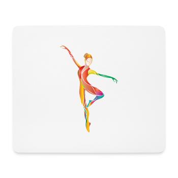 tanzende Ballerina in vielen leuchtenden Farben - Mousepad (Querformat) - Weiß - Vorne
