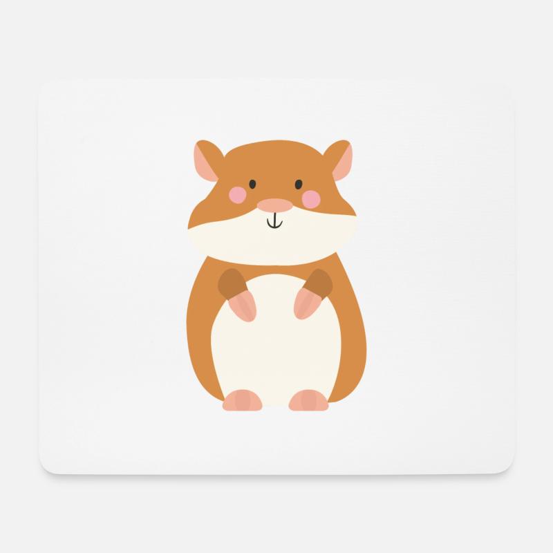 hamster - Mousepad (Querformat) - Weiß
