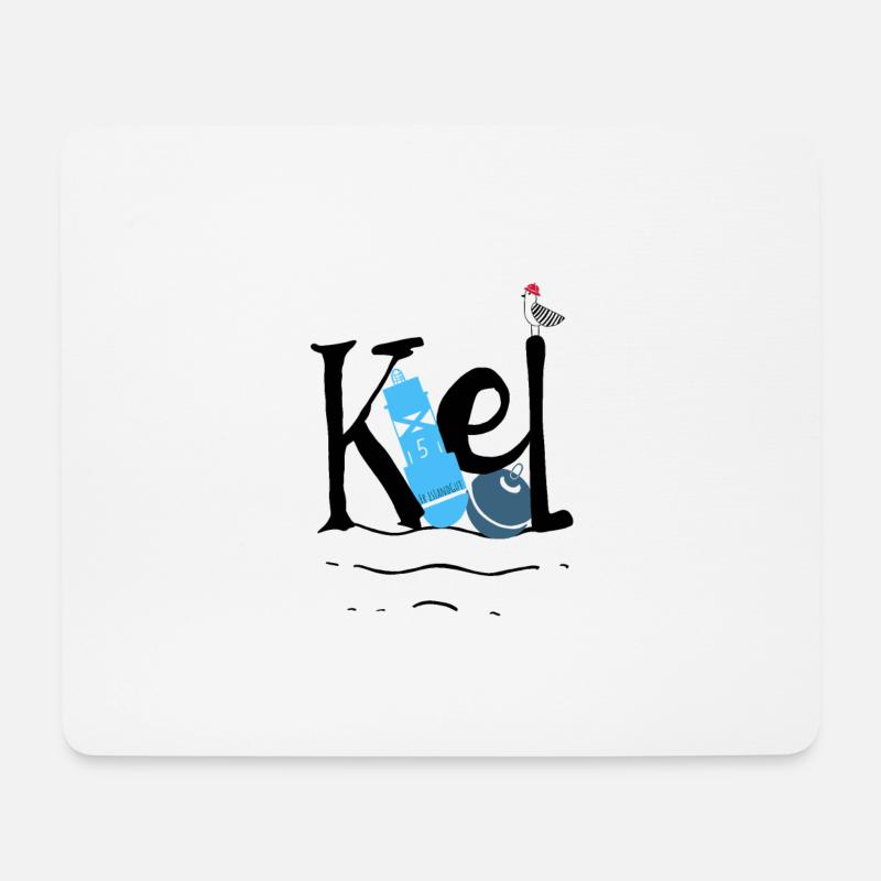 kiel am Hafen - Mousepad (Querformat) - Weiß