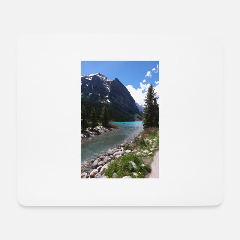 Kanada Fluss - Mousepad (Querformat) - Weiß