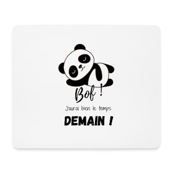 Panda Tranquille - Tapis de souris (format paysage) - blanc - Devant