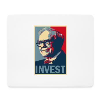 warren buffett invest II buy and hold stock exchange - Mouse Pad (horizontal) - white - Front