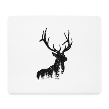 Hirsch - Mousepad (Querformat) - Weiß - Vorne