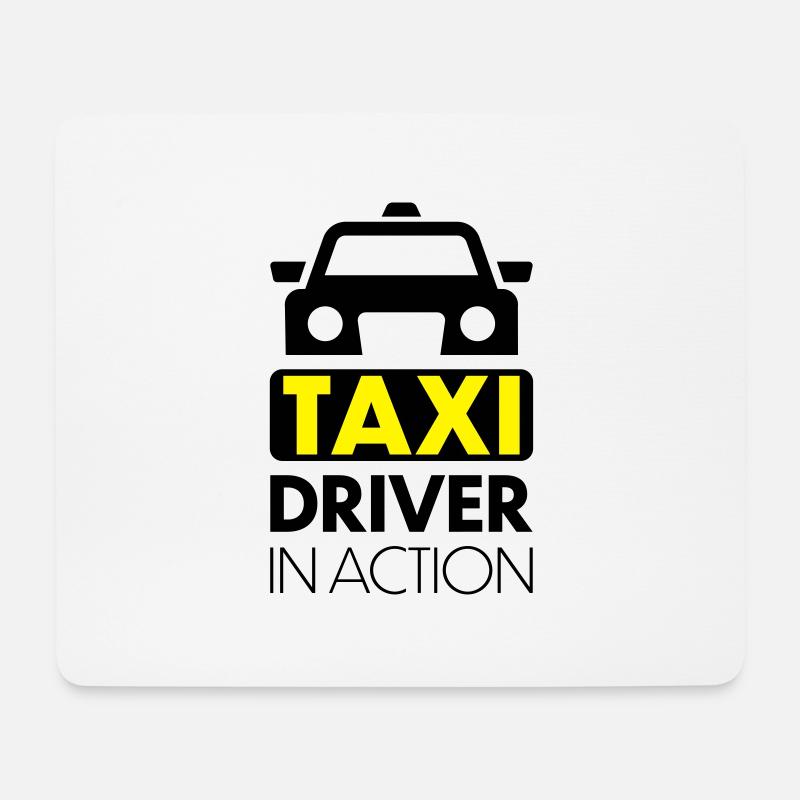 Taxi - Mousepad (Querformat) - Weiß