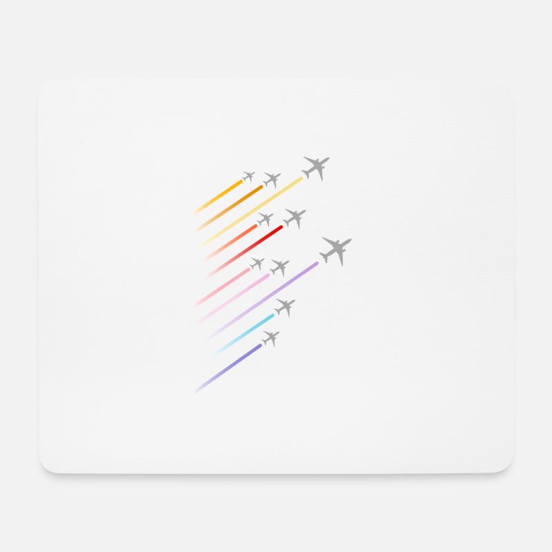 Fly Fly Fly Airport Flughafen Pilot - Mousepad (Querformat) - Weiß