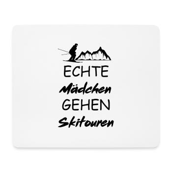 Mädchen Skitouren Geschenkidee Ski Tour Tourenski - Mousepad (Querformat) - Weiß - Vorne