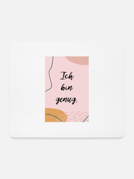 Ich bin genug. Affirmation. 01-01-a01 - Mousepad (Querformat) - Weiß