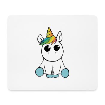 licorne - Tapis de souris (format paysage) - blanc - Devant