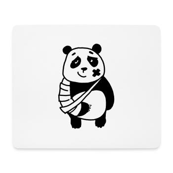 Panda gebrochener Arm - Mousepad (Querformat) - Weiß - Vorne