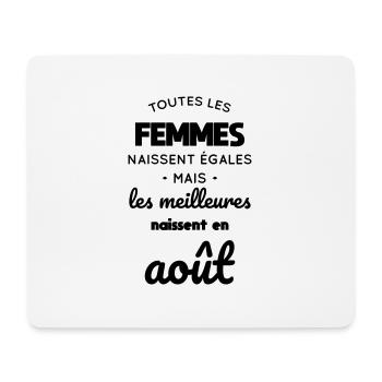 Femmes égales les meilleures naissent en Août - Tapis de souris (format paysage) - blanc - Devant