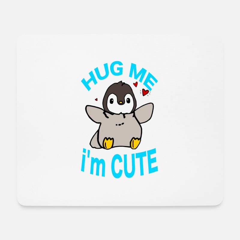 Pingu Hug Me - Mousepad (Querformat) - Weiß