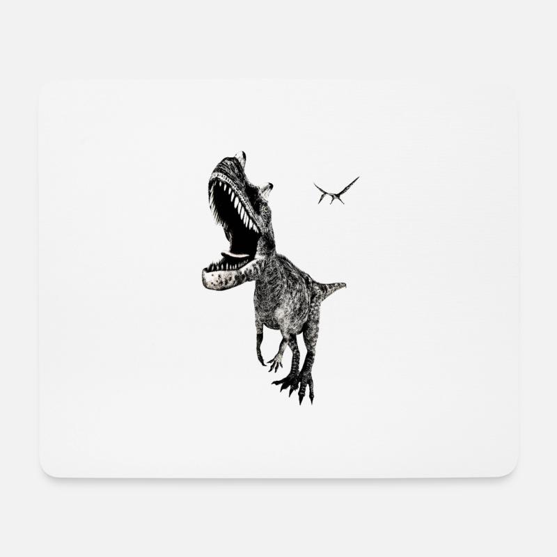 Dinosaurier Ceratosaurus - Mousepad (Querformat) - Weiß