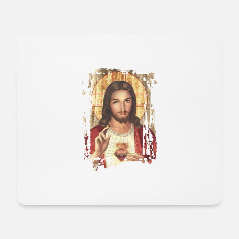 Jesus-Heilige Maria Religion - Mousepad (Querformat) - Weiß