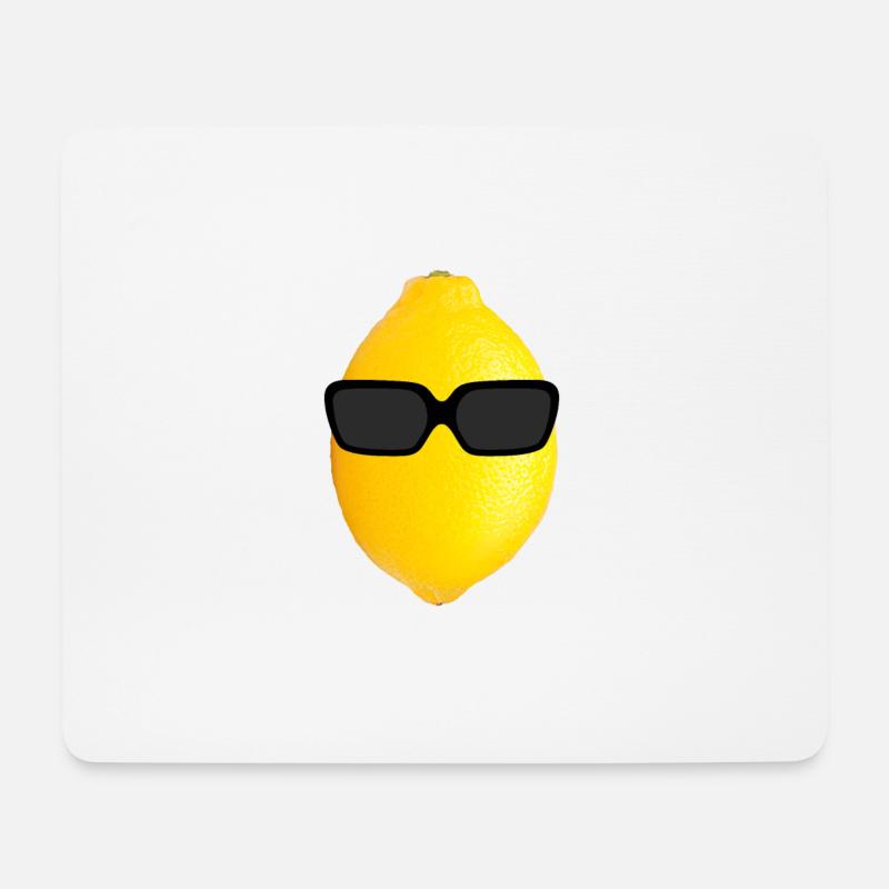 Lemon with glasses - Mouse Pad (horizontal) - white