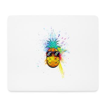 Ananas Pineapple Sommer Summer Sonnenbrille - Mousepad (Querformat) - Weiß - Vorne