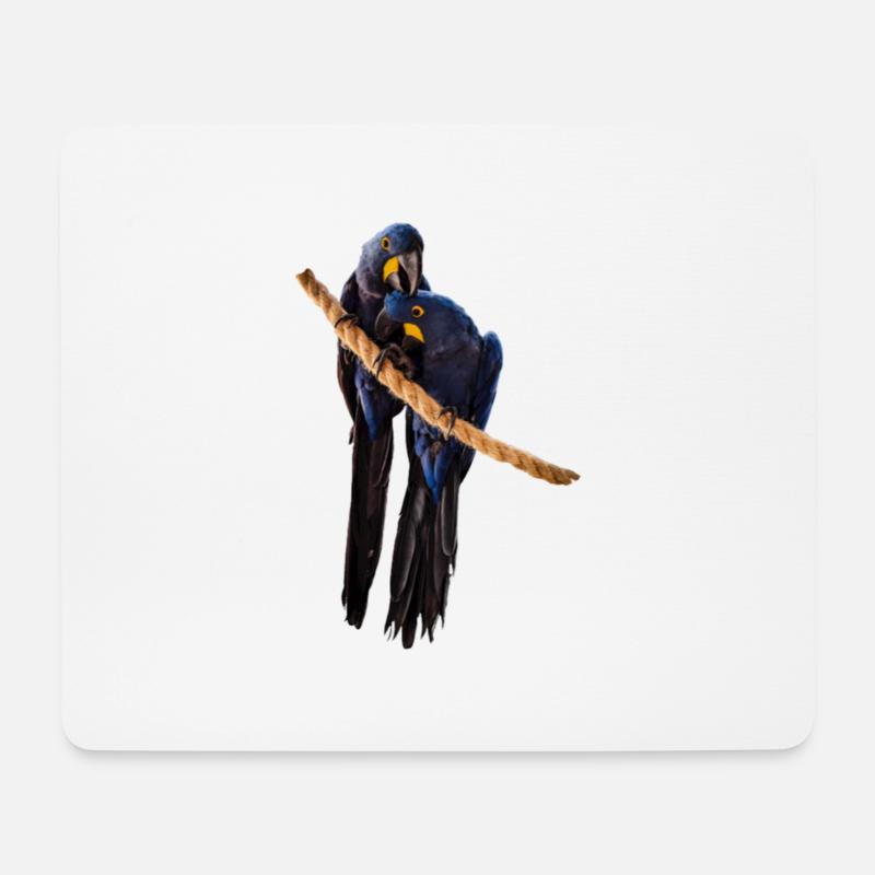 Hyazinth-Ara-Paar - Mousepad (Querformat) - Weiß