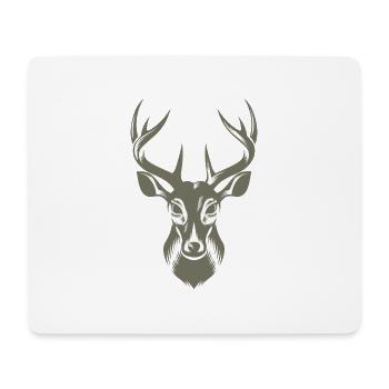 Coole Hirsch Illustration - Mousepad (Querformat) - Weiß - Vorne