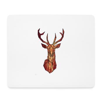 Cerf rouge - Tapis de souris (format paysage) - blanc - Devant