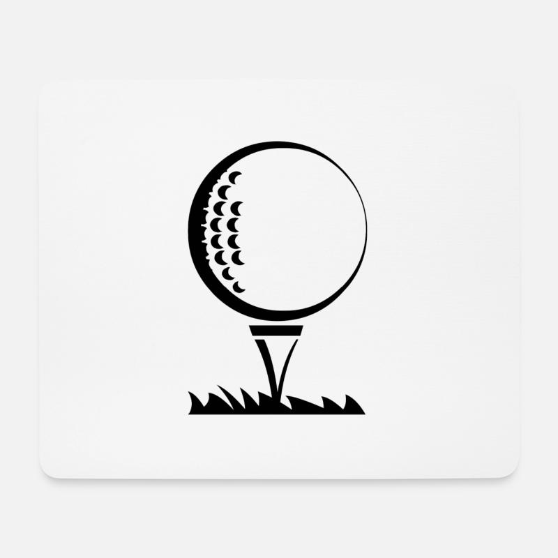 Golfball - Mousepad (Querformat) - Weiß