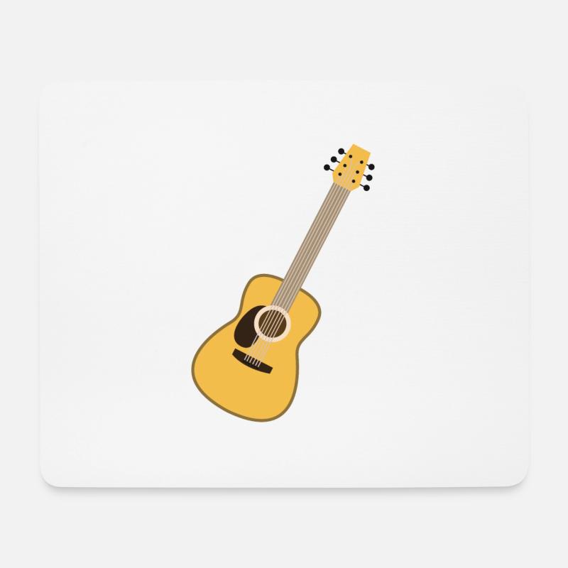akustische Gitarre - Mousepad (Querformat) - Weiß