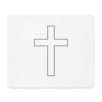Klassisches Lateinisches Kreuz - Mousepad (Querformat) - Weiß - Vorne