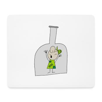 Junge in der Flasche - Mousepad (Querformat) - Weiß - Vorne