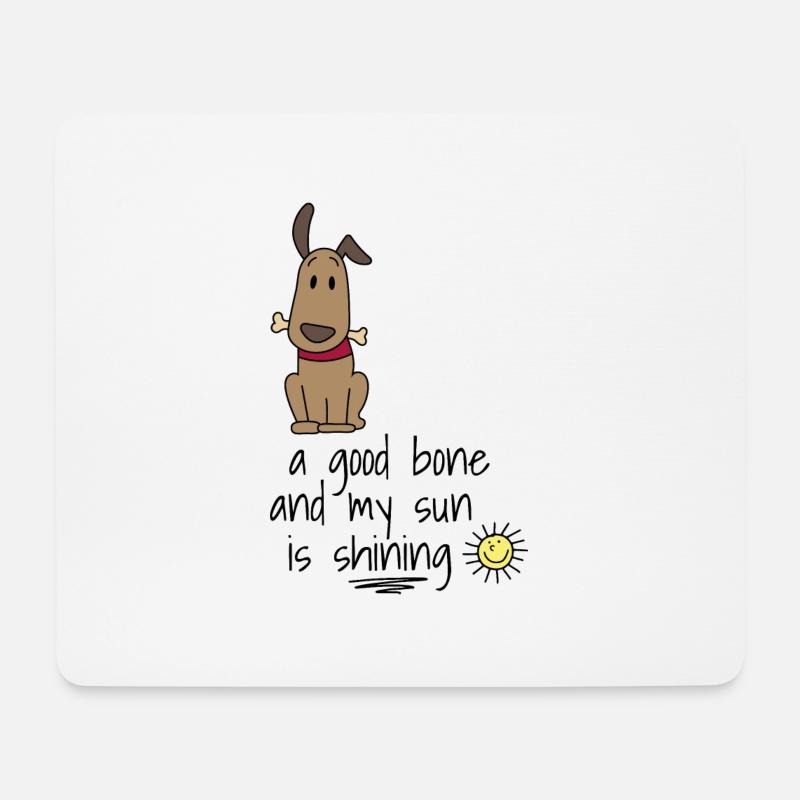 Hund - Mousepad (Querformat) - Weiß