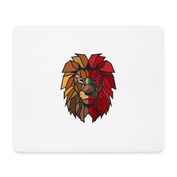 Morocco lion polygon - Mouse Pad (horizontal) - white - Front