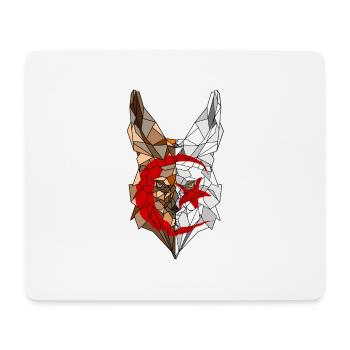 Fennec and flag of Algeria in polysphere 2 - Mouse Pad (horizontal) - white - Front