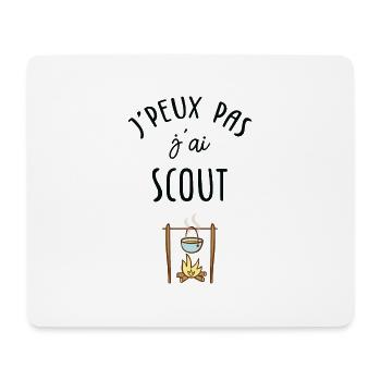 J'peux pas j'ai scout - Tapis de souris (format paysage) - blanc - Devant