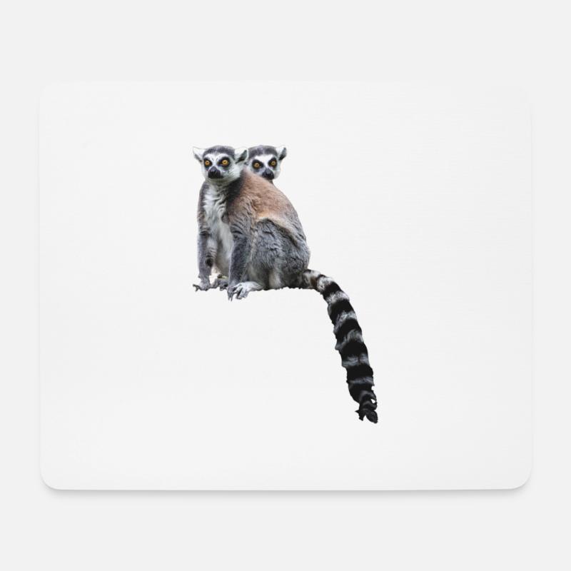 Lemuren Madagaskar - Mousepad (Querformat) - Weiß