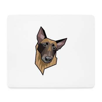 Geometric Malinois - Mouse Pad (horizontal) - white - Front
