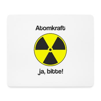 Atomkraft ja bitte schwarz - Mousepad (Querformat) - Weiß - Vorne