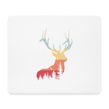 Hirsch - Mousepad (Querformat) - Weiß - Vorne