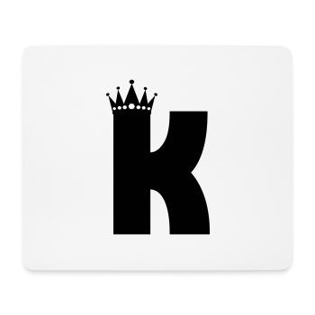Buchstabe K Krone - Mousepad (Querformat) - Weiß - Vorne
