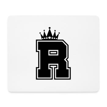 letter R crown - Mouse Pad (horizontal) - white - Front