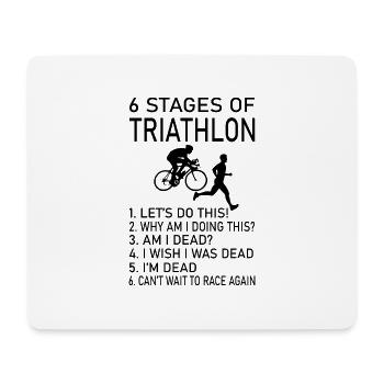 Triathlon Swim Bike Run - Mouse Pad (horizontal) - white - Front