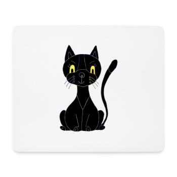 Chat - Tapis de souris (format paysage) - blanc - Devant