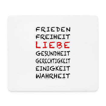 4 FREEDOM Deutsch - Mousepad (Querformat) - Weiß - Vorne
