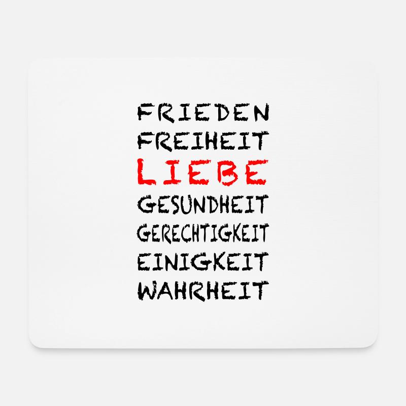 4 FREEDOM Deutsch - Mousepad (Querformat) - Weiß